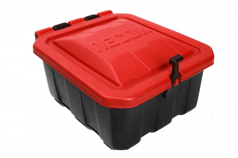 Ящик для песка c красной крышкой с надписью песок (20л) ТК-40 1